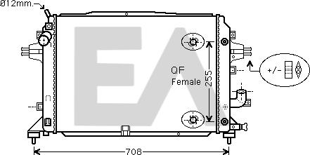 EACLIMA 31R54221 - Radiateur, refroidissement du moteur cwaw.fr