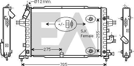 EACLIMA 31R54223 - Radiateur, refroidissement du moteur cwaw.fr