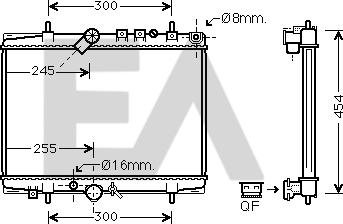 EACLIMA 31R55095 - Radiateur, refroidissement du moteur cwaw.fr