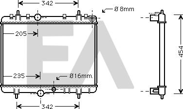 EACLIMA 31R55097 - Radiateur, refroidissement du moteur cwaw.fr