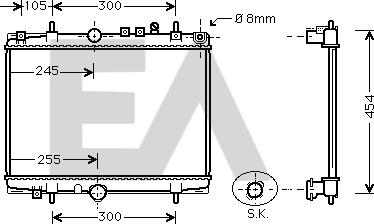 EACLIMA 31R55091 - Radiateur, refroidissement du moteur cwaw.fr