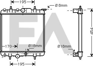 EACLIMA 31R55098 - Radiateur, refroidissement du moteur cwaw.fr