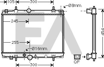 EACLIMA 31R55093 - Radiateur, refroidissement du moteur cwaw.fr