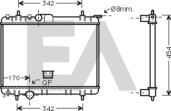 EACLIMA 31R55092 - Radiateur, refroidissement du moteur cwaw.fr