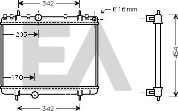 EACLIMA 31R55044 - Radiateur, refroidissement du moteur cwaw.fr