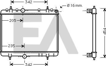 EACLIMA 31R55045 - Radiateur, refroidissement du moteur cwaw.fr