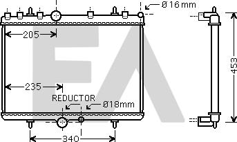 EACLIMA 31R55046 - Radiateur, refroidissement du moteur cwaw.fr