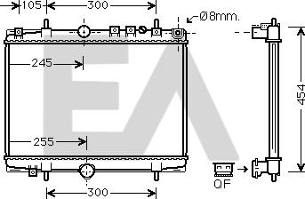 EACLIMA 31R55040 - Radiateur, refroidissement du moteur cwaw.fr