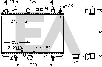 EACLIMA 31R55041 - Radiateur, refroidissement du moteur cwaw.fr