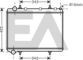 EACLIMA 31R55043 - Radiateur, refroidissement du moteur cwaw.fr