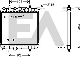 EACLIMA 31R55042 - Radiateur, refroidissement du moteur cwaw.fr