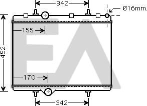 EACLIMA 31R55047 - Radiateur, refroidissement du moteur cwaw.fr