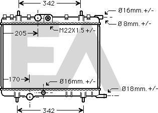 EACLIMA 31R55052 - Radiateur, refroidissement du moteur cwaw.fr