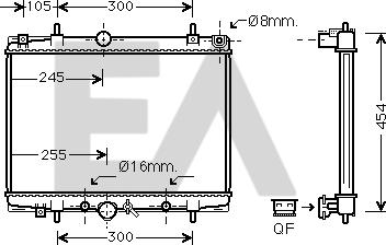 EACLIMA 31R55089 - Radiateur, refroidissement du moteur cwaw.fr