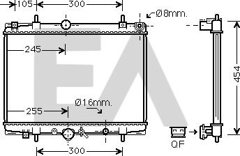 EACLIMA 31R55088 - Radiateur, refroidissement du moteur cwaw.fr