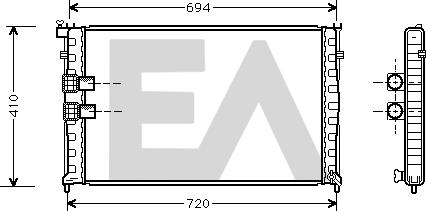 EACLIMA 31R55083 - Radiateur, refroidissement du moteur cwaw.fr