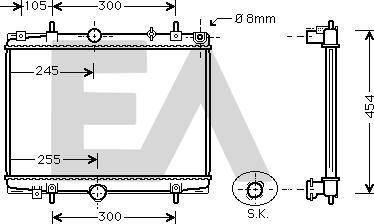 EACLIMA 31R55087 - Radiateur, refroidissement du moteur cwaw.fr