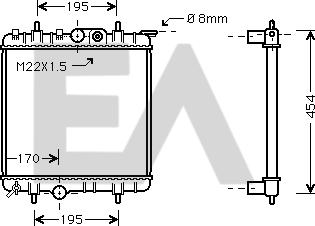 EACLIMA 31R55038 - Radiateur, refroidissement du moteur cwaw.fr