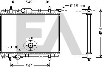 EACLIMA 31R55104 - Radiateur, refroidissement du moteur cwaw.fr