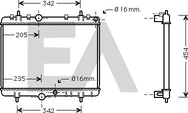 EACLIMA 31R55105 - Radiateur, refroidissement du moteur cwaw.fr