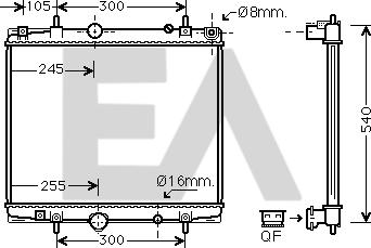 EACLIMA 31R55102 - Radiateur, refroidissement du moteur cwaw.fr