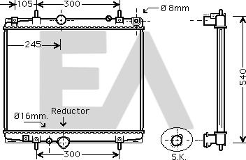 EACLIMA 31R55114 - Radiateur, refroidissement du moteur cwaw.fr