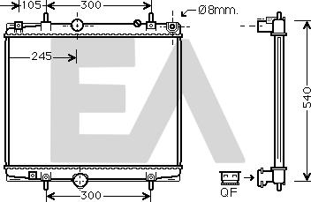 EACLIMA 31R55115 - Radiateur, refroidissement du moteur cwaw.fr