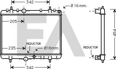 EACLIMA 31R55116 - Radiateur, refroidissement du moteur cwaw.fr