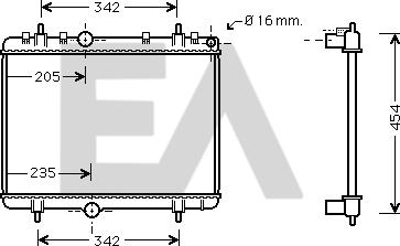 EACLIMA 31R55125 - Radiateur, refroidissement du moteur cwaw.fr