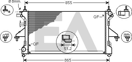 EACLIMA 31R55120 - Radiateur, refroidissement du moteur cwaw.fr