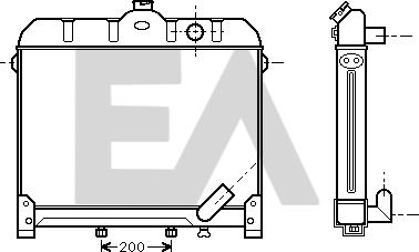 EACLIMA 31R50068 - Radiateur, refroidissement du moteur cwaw.fr