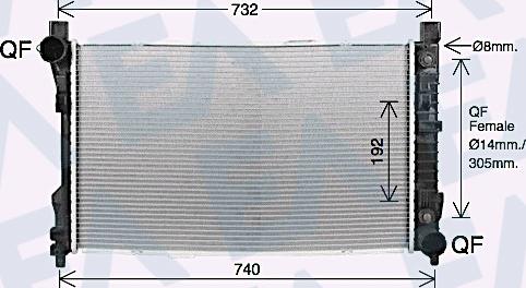 EACLIMA 31R50194 - Radiateur, refroidissement du moteur cwaw.fr