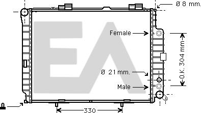 EACLIMA 31R50136 - Radiateur, refroidissement du moteur cwaw.fr