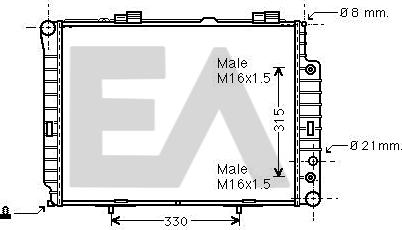 EACLIMA 31R50131 - Radiateur, refroidissement du moteur cwaw.fr