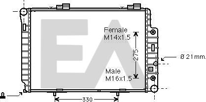 EACLIMA 31R50127 - Radiateur, refroidissement du moteur cwaw.fr