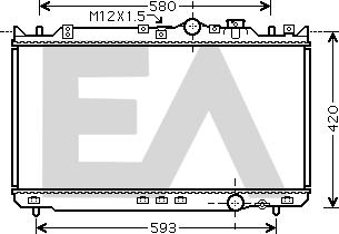 EACLIMA 31R52085 - Radiateur, refroidissement du moteur cwaw.fr