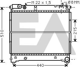 EACLIMA 31R69035 - Radiateur, refroidissement du moteur cwaw.fr