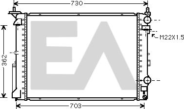 EACLIMA 31R60057 - Radiateur, refroidissement du moteur cwaw.fr