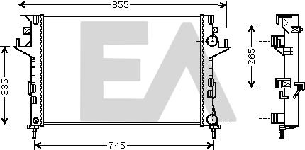 EACLIMA 31R60062 - Radiateur, refroidissement du moteur cwaw.fr