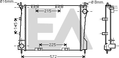 EACLIMA 31R60072 - Radiateur, refroidissement du moteur cwaw.fr