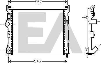 EACLIMA 31R60141 - Radiateur, refroidissement du moteur cwaw.fr