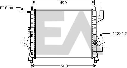 EACLIMA 31R60119 - Radiateur, refroidissement du moteur cwaw.fr