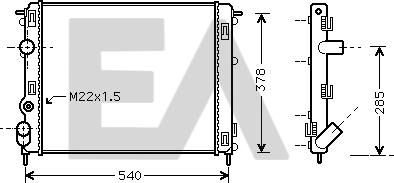 EACLIMA 31R60134 - Radiateur, refroidissement du moteur cwaw.fr