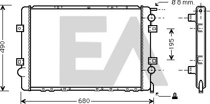 EACLIMA 31R60132 - Radiateur, refroidissement du moteur cwaw.fr