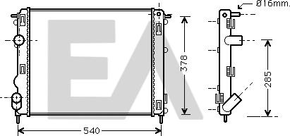 EACLIMA 31R60126 - Radiateur, refroidissement du moteur cwaw.fr