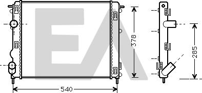 EACLIMA 31R60123 - Radiateur, refroidissement du moteur cwaw.fr