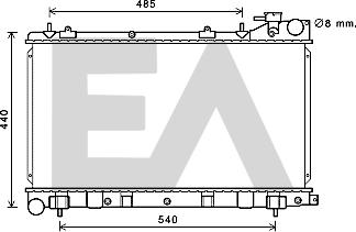 EACLIMA 31R68047 - Radiateur, refroidissement du moteur cwaw.fr