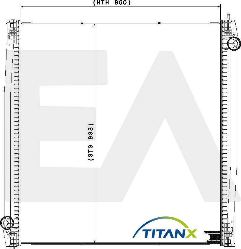 EACLIMA 31R63005T - Radiateur, refroidissement du moteur cwaw.fr