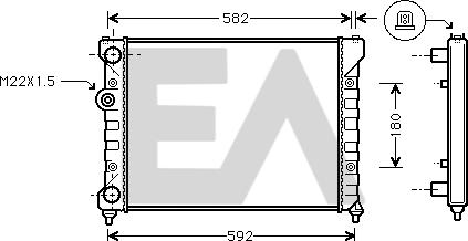 EACLIMA 31R67016 - Radiateur, refroidissement du moteur cwaw.fr