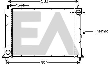 EACLIMA 31R05016 - Radiateur, refroidissement du moteur cwaw.fr